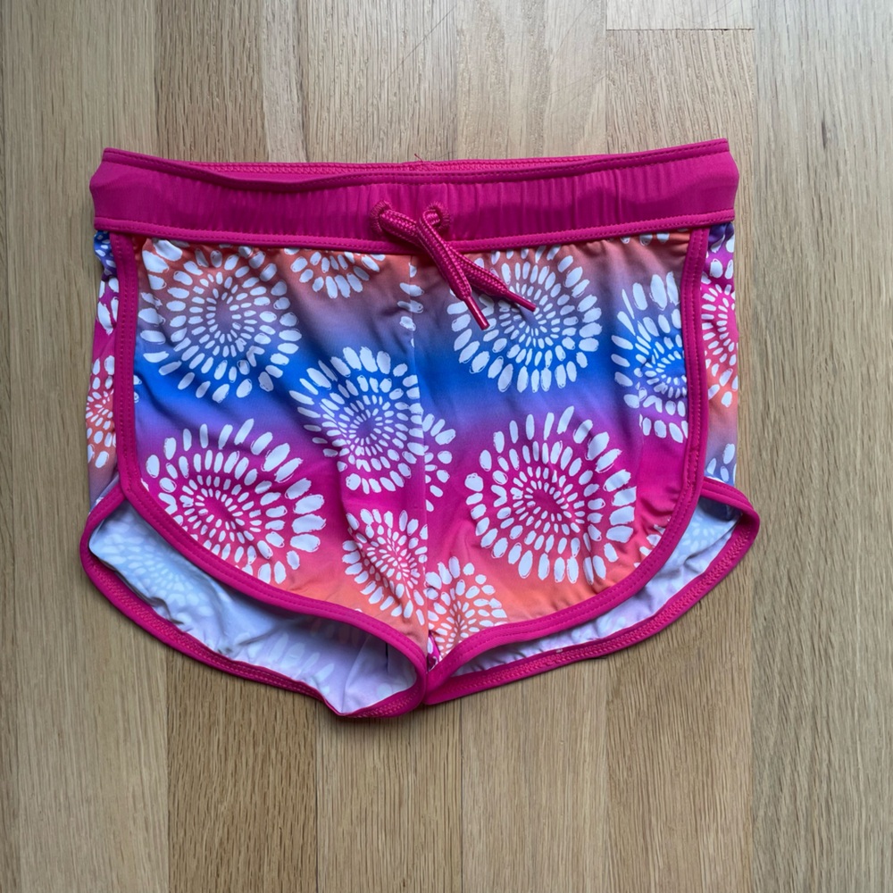 Hatley Pink and Blue Floral Swim Shorts